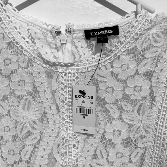 Express Lace Crew Neck Shell Top (NWT) - Picture 3 of 4